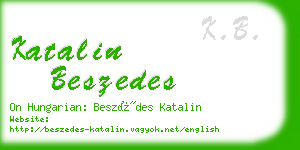 katalin beszedes business card